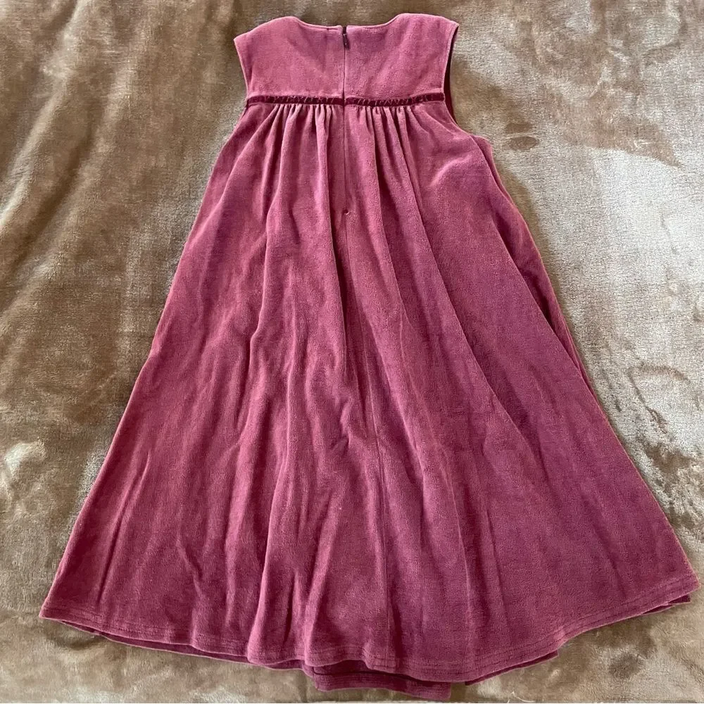 Jako-o German Brand Sleeveless Burgundy Girls Dress Velvet Lined Size 4-5